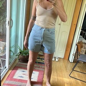 Everlane Cute Blue 90s Striped Shorts